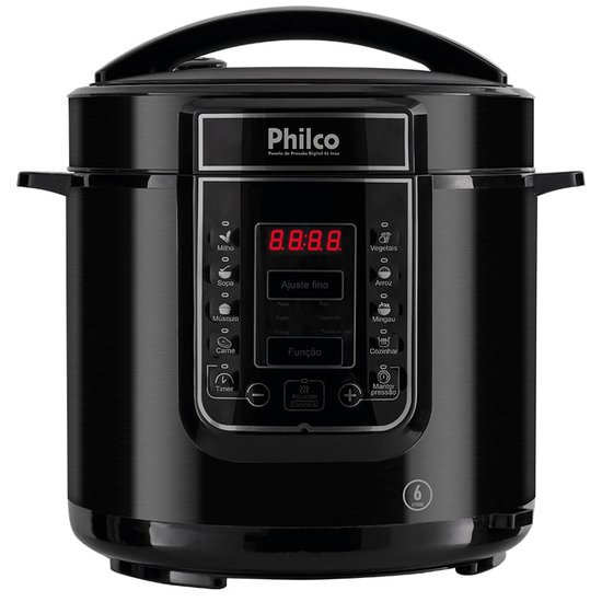 Panela de Pressão Digital Philco 6L Inox Preta