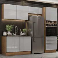 Cozinha Completa Madesa Lux 260005 com Armário e Balcão
