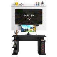 Mesa Gamer Madesa 9409 e Painel para TV até 65 Polegadas
