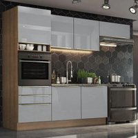 Cozinha Completa Madesa Lux com Armário e Balcão 6 Portas 3 Gavetas