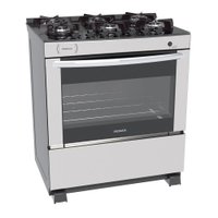FOGAO 6 BOCAS VENAX DELPLUS VITREO INOX GAS GLP