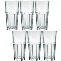 Conjunto 6 Copos Long Para Drinks Cerveja Transparente Bristol 340ml De Vidro Nadir