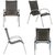 3 Cadeiras Colômbia Alumínio Área Jardim Varanda Fibra Sintética Pedra Ferro