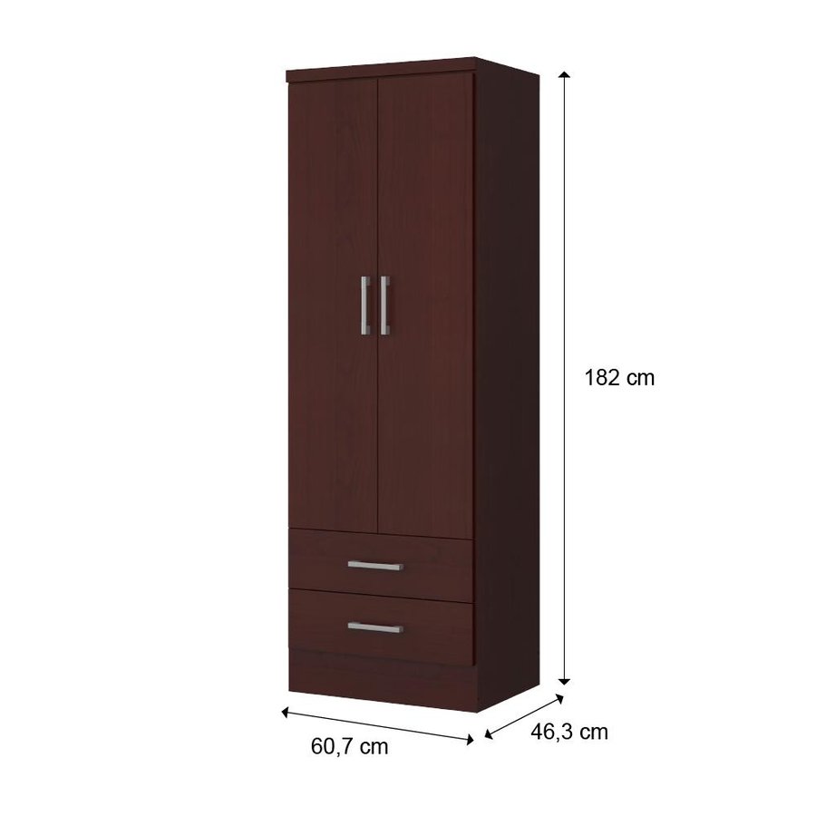 Armário Utilitário Multiuso 2 Portas 2Gavetas Mogno Carraro - Colombo