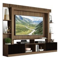 Rack c/ Painel TV 65" Prateleiras c/ Espelho Oslo Multimóveis