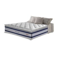 Colchão Casal de Molas Ensacadas D33 com Pillow TOP Cama inBox 138x188x32 Azul