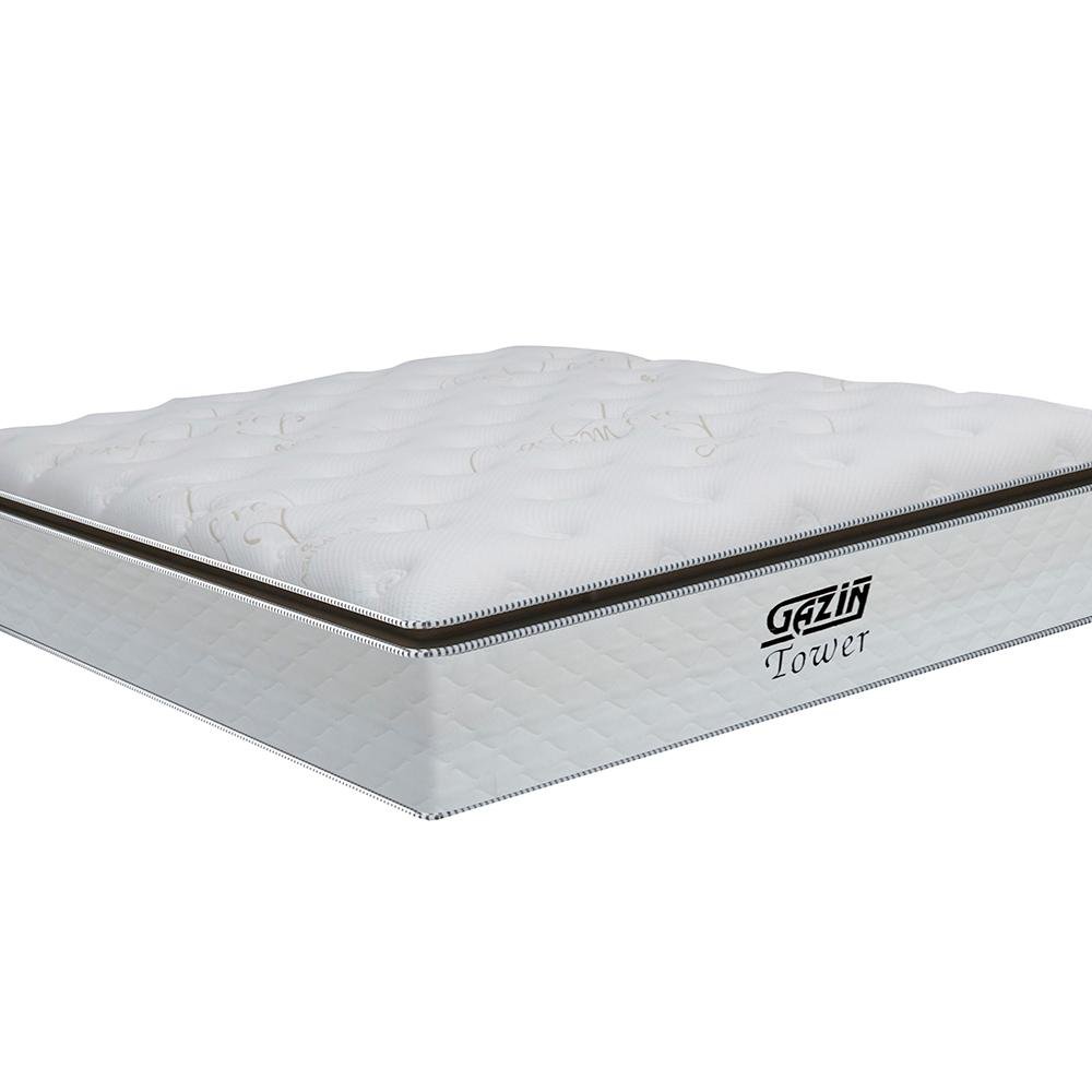Colchão Casal Gazin de Molas Ensacadas Tower 138x188x34 Branco
