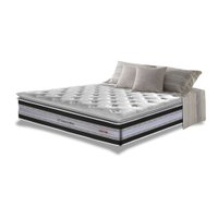 Colchão Queen de Molas Ensacadas D33 com Pillow TOP Cama inBox Select 158x198x32 Preto