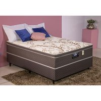 Conjunto Cama Box Casal Gazin de Molas Ensacadas Pérola Negra 138x188x71 Marrom