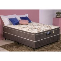 Conjunto Cama Box Queen Gazin de Molas Ensacadas Pérola Negra 158x198x71 Marrom