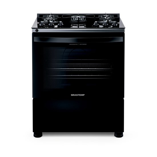 Fogão de Piso Brastemp All Black 5 Queimadores Acendimento Automático BFS5VCEUNA - Preto - Bivolt