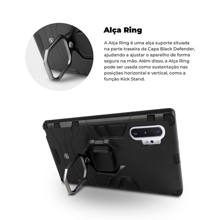 Capa Defender Black para Samsung Galaxy Note 10 Plus - GShield
