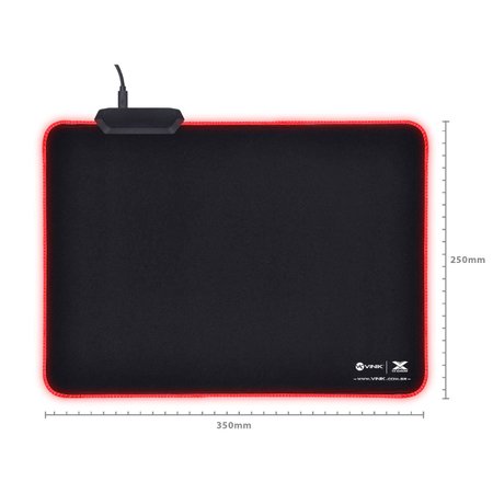 Mouse Pad Gamer Vinik VX Gaming RGB, Antiderrapante, 1 Porta USB, 250x350x3mm - 34684