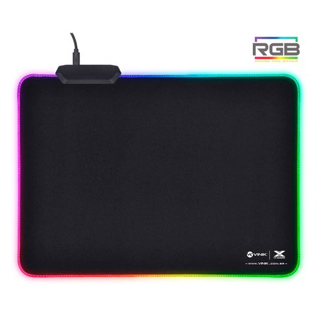 Mouse Pad Gamer Vinik VX Gaming RGB, Antiderrapante, 1 Porta USB, 250x350x3mm - 34684