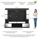 Rack Estante c/ Suporte TV 65" e Espelho Oslo Multimóveis Preto/Madeirado