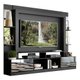 Rack Estante c/ Suporte TV 65" e Espelho Oslo Multimóveis Preto/Madeirado