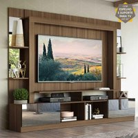 Rack Estante c/ Suporte TV 65" e Espelho Oslo Multimóveis Madeirado/Tenerife