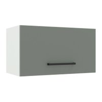 Armário de Cozinha Aéreo 60 cm 1 Porta Basculante Branco/Cinza Agata Madesa