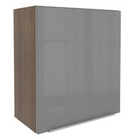 Armário Aéreo Madesa Lux 60 cm 1 Porta - Rustic/Cinza
