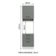 Torre Quente Armário de Cozinha 60 cm 1 Porta 3 Gavetas Branco/Cinza Agata Madesa