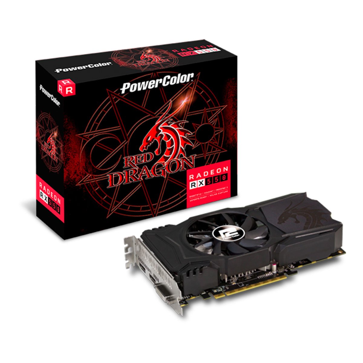 Placa de Vídeo PowerColor Red Dragon Radeon RX 550, 4GB, DDR5, 128 Bits ...