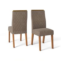 Conjunto 2 Cadeiras New Maia para Sala de Jantar Estofada Dj Móveis