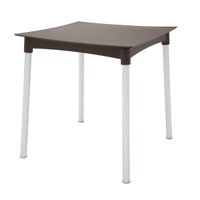 Mesa Tramontina Diana 70 cm em Polipropileno Marrom com Pernas de Alumínio Anodizado
