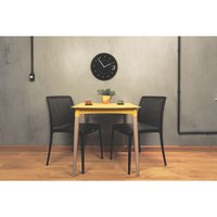 Mesa Tramontina Diana 70 cm em Polipropileno Amarelo com Pernas de Madeira