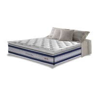 Colchão King de Molas Ensacadas D33 com Pillow TOP Cama inBox Select 193x203x32 Azul