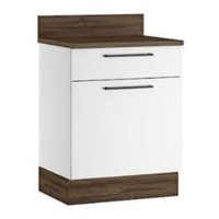 Balcão com Tampo Itatiaia 1 Porta 1 Gaveta 65cm Exclusive  Fosco Branco