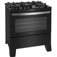 Fogão 5 bocas Atlas Agile Up Preto com Mesa de Vidro