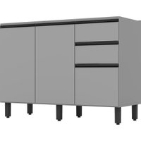 Balcão Henn 2 Portas 3 Gavetas 120cm Belize C508