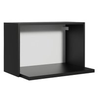 Armário Aéreo Madesa para Reims, Lux, Glamy 60 cm com Nicho para Forno - Preto