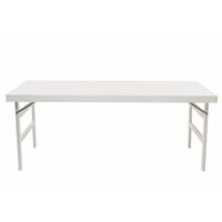 Mesa de Madeira Tramontina Dobrável em Madeira Pinus com Acabamento Branco 200 x 80 cm