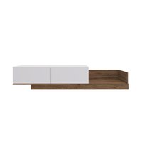 Rack BR104 Para TV até 60 Pol. 2 Portas CRM Branco/Madeirado