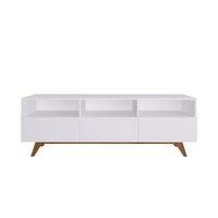 Rack BR117 Para TV até 60 Pol. 3 Portas CRM Branco