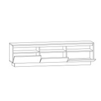 Rack BR106 Para TV até 60 Pol. 3 Portas CRM Preto/Madeirado
