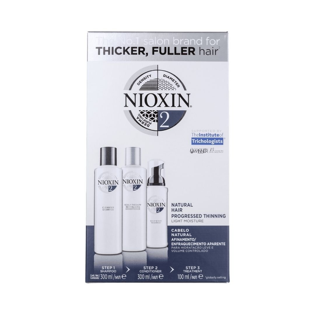 Kit Nioxin System 2 Shampoo 300ml Condicionador 300ml Leave In 100ml