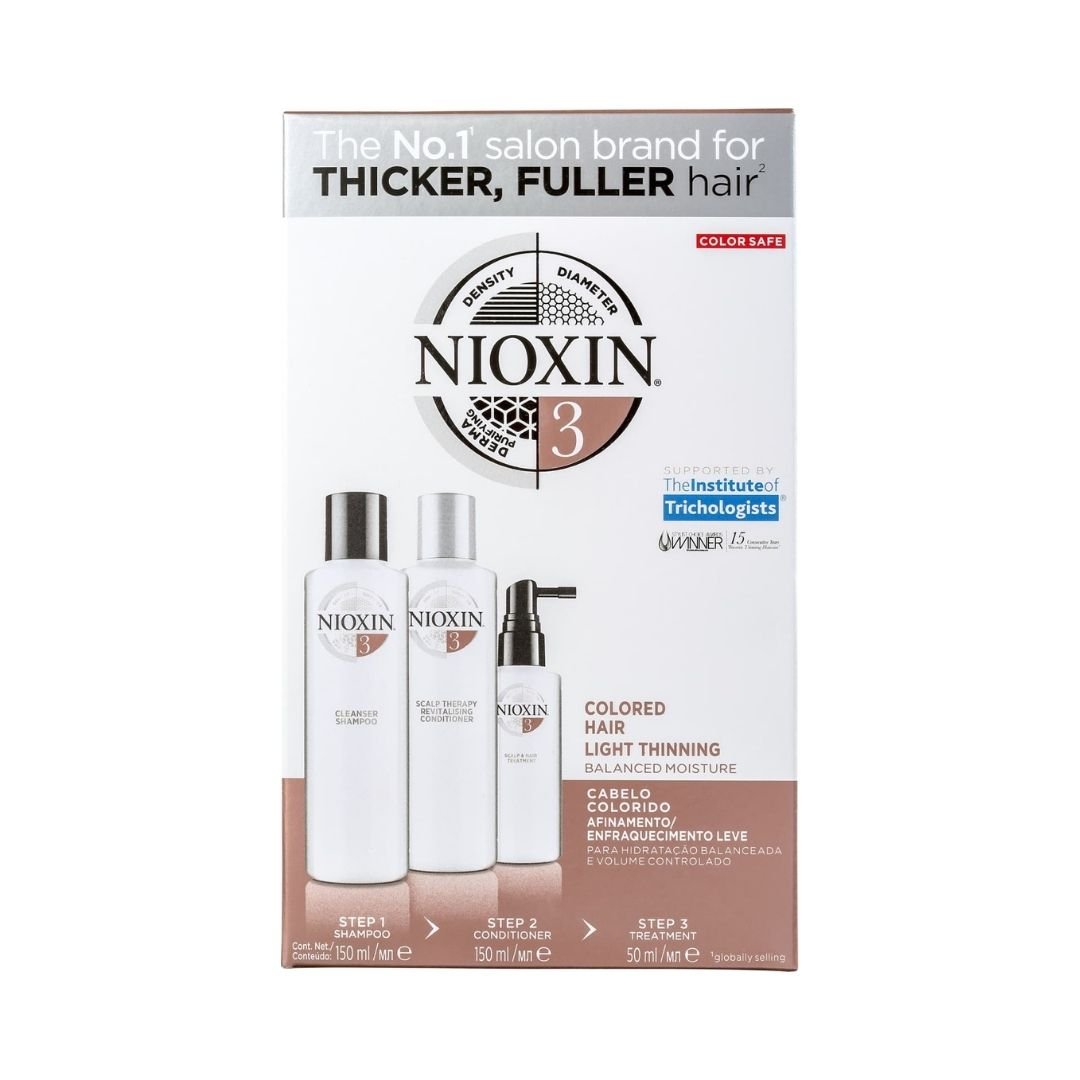 Kit Nioxin System 3 Small Shampoo 150ml Condicionador 150ml Leave In 50ml