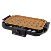 Churrasqueira Elétrica Britânia com Bandeja BCQ01D Dourado/Preto, 220V
