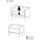 Mesa de Cabeceira 60 cm c/ Pés Retrô Multimóveis Preta