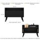 Mesa de Cabeceira 60 cm c/ Pés Retrô Multimóveis Preta