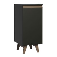 Balcão Armário de Cozinha 35 cm 1 Porta Preto Reims Madesa