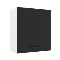 Armário de Cozinha Aéreo 60 cm 1 Porta Branco/Preto Agata Madesa
