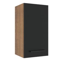 Armário de Cozinha Aéreo 35 cm 1 Porta Rustic/Preto Agata Madesa