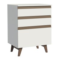 Balcão Armário de Cozinha 60 cm 3 Gavetas Branco Reims Madesa