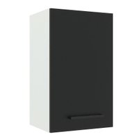 Armário de Cozinha Aéreo 40 cm 1 Porta Branco/Preto Agata Madesa