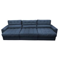 Sofá Retrátil e Reclinável com Molas Ensacadas Cama inBox Master 3,22m Tecido Suede Azul