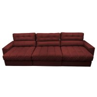Sofá Retrátil e Reclinável com Molas Ensacadas Cama inBox Master 3,22m Tecido Suede Vermelho