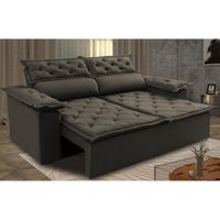 Sofá Retrátil e Reclinável Cama inBox Compact 1,50m Tecido Suede Velusoft